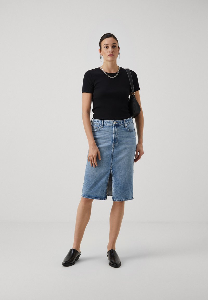 Jupe en jean GAP vintage : coton bleu délavé, taille 8