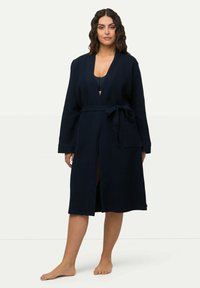Ulla Popken WRAP LONG SLEEVE - Morgonrock - night blue