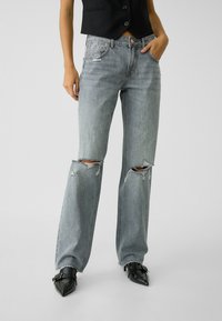 Stradivarius Vaqueros rectos - grey denim