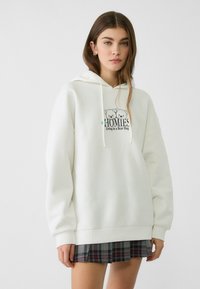 Stradivarius PRINTED - Pulover s kapuco - beige