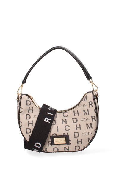 John Richmond Handtas - beige and black and gold