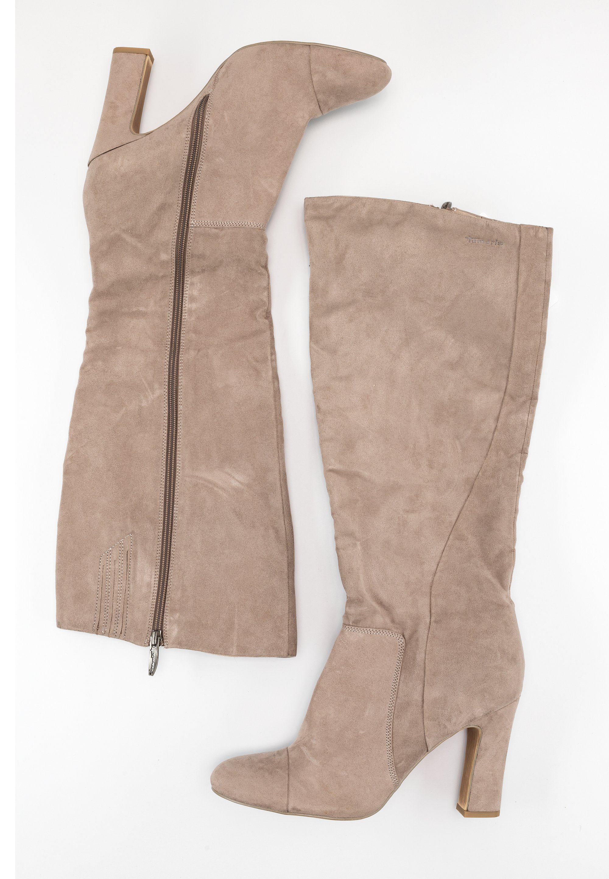 Boots Beige Tamaris Overknee Stiefel Taupe Tamaris Beige Stiefel