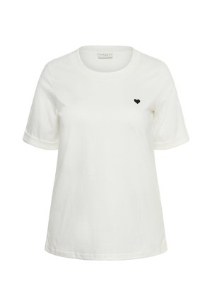 Kaffe Curve, KCART - T-shirts basic - chalk black deep heart