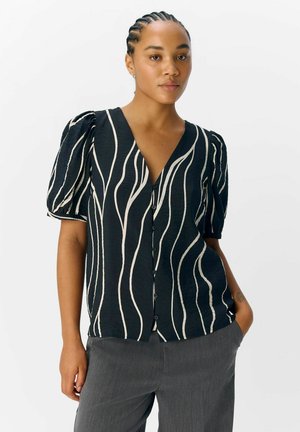 V-AUSSCHNITT - Bluse - black