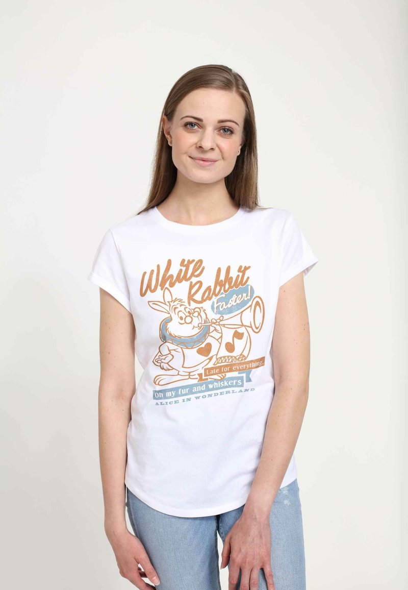 Disney ALICE IN WONDERLAND WHITE RABBIT - Triko s potiskem - white