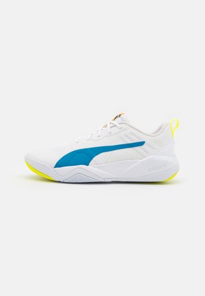 ELIMINATE PRO - Handball shoes - white/mykonos blue/yellow alert/neon citrus