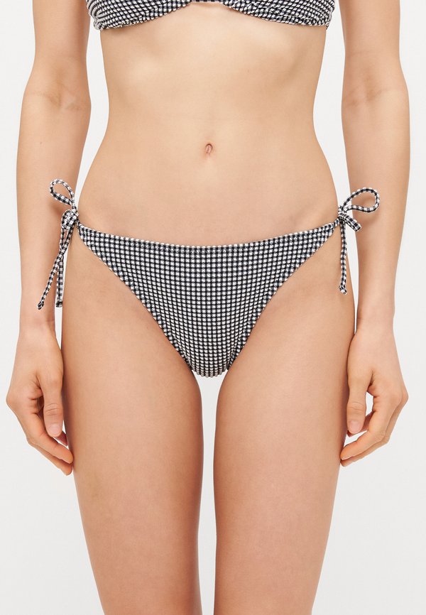 GINGHAM CHEEKY - Bikini bottoms - anthracite