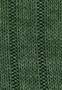 Nahaufnahme von grünem gestricktem Stoff mit abwechselnd glatten und strukturierten vertikalen Rippenmustern.