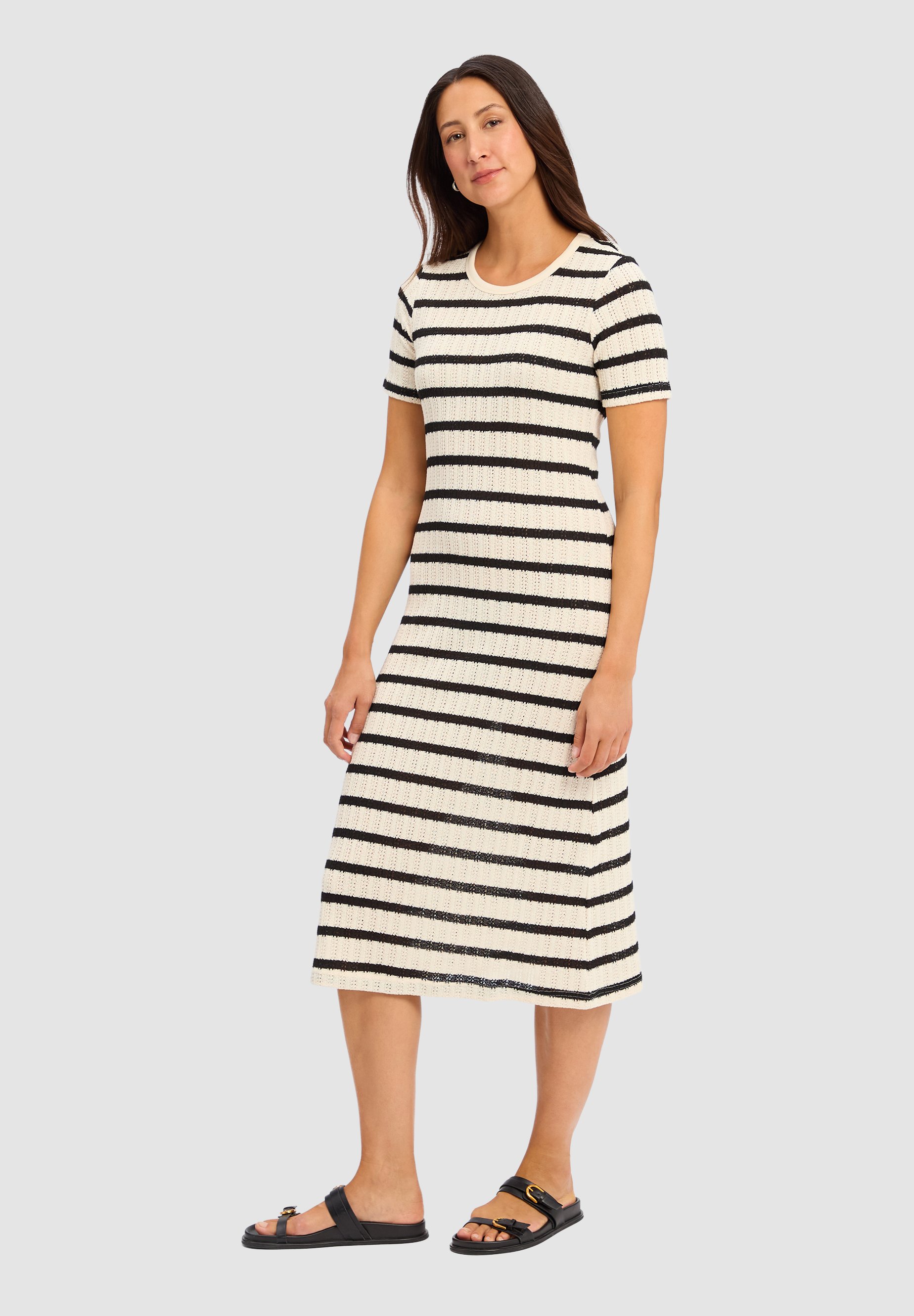 knee length jumper dress Tico Jumper Dress - White