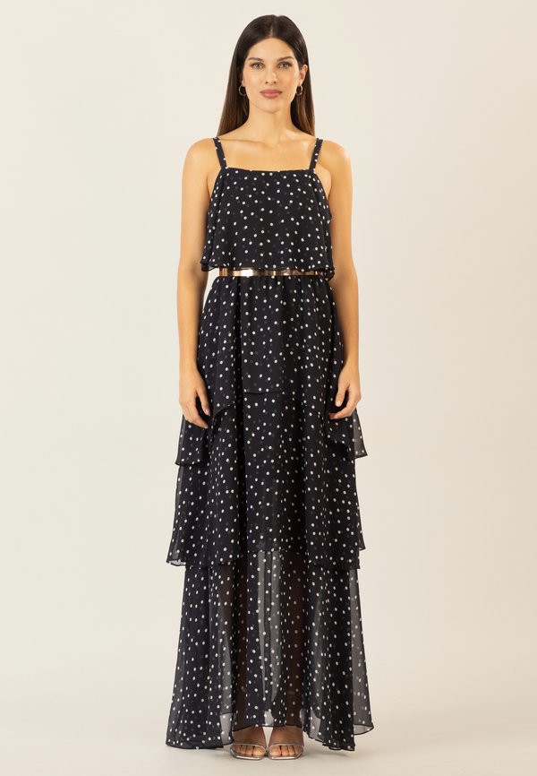 Maxikleid - nachtblau creme