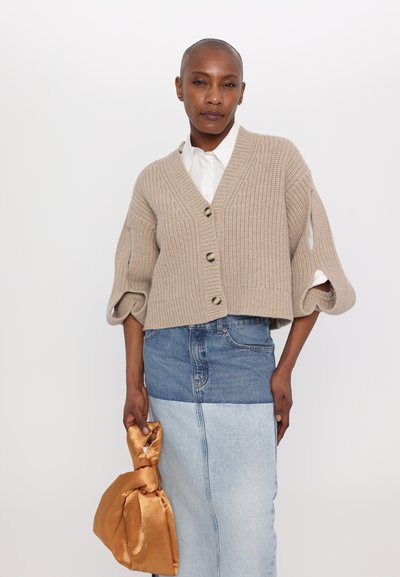 A.W.A.K.E. MODE MIRROR EFFECT SKIRT - Gonna di jeans - blue