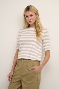 Kaffe KALIZZA - Tricou cu imprimeu - chalk sand