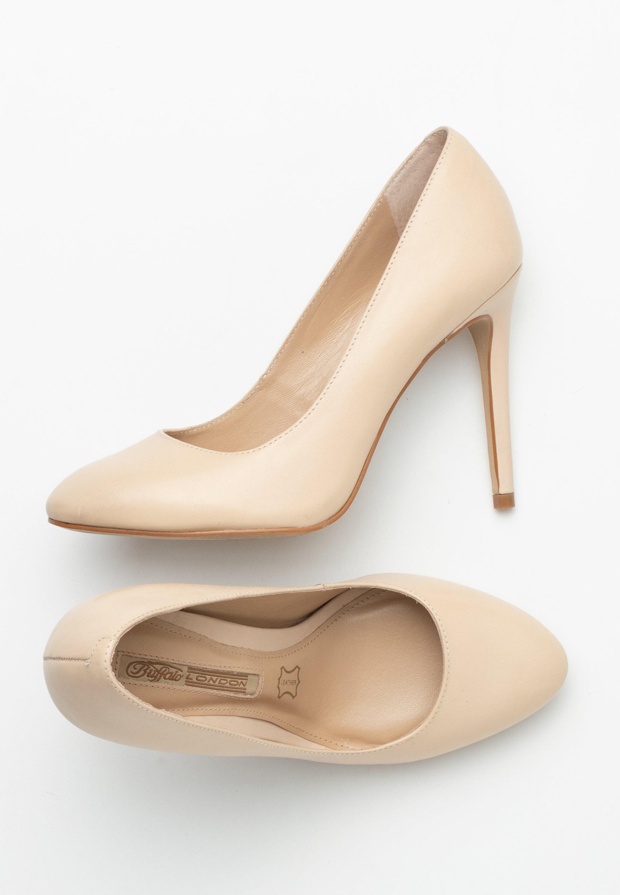 High Heels Buffalo Peeptoe Beige Buffalo Beige Pumps Buffalo
