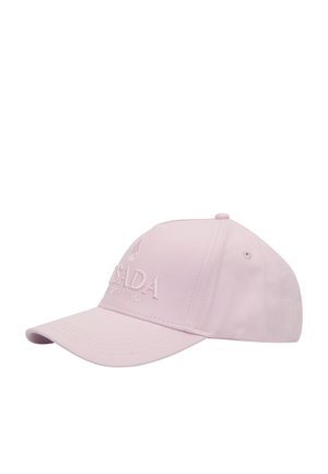Hellrosa Baseballmütze mit gebogenem Schirm und gesticktem Logotext "SADA Switzerland" auf dem Vorderteil, gezeigt vor weißem Hintergrund.