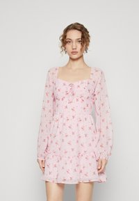 Hollister Co. - LACE UP DRESS - Vestito estivo - pink Immagine in miniatura 1