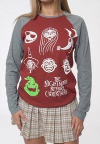 Paradiso Clothing THE NIGHTMARE BEFORE CHRISTMAS STACKED FACES RAGLAN - Long sleeved top - red