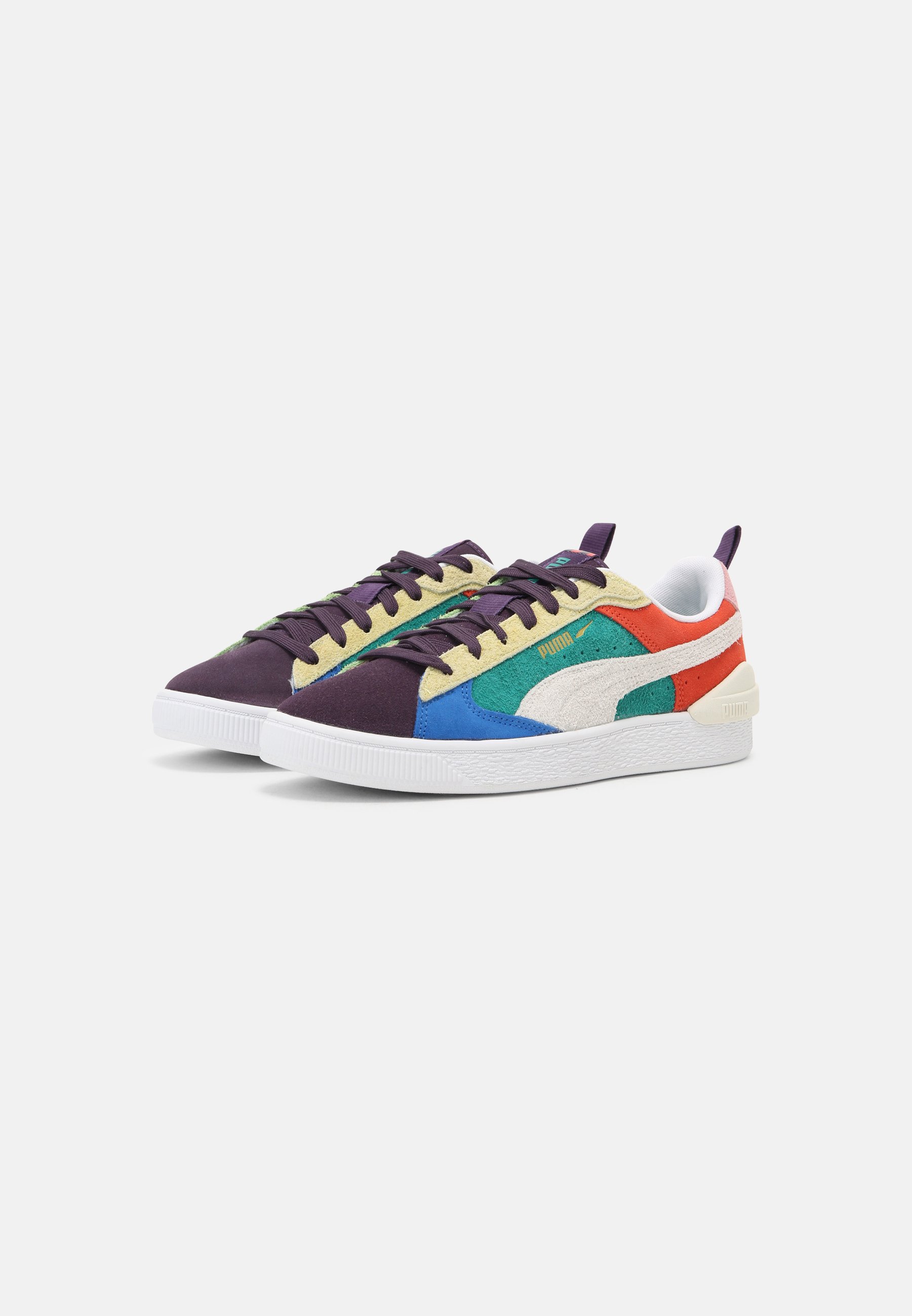 puma suede white blue