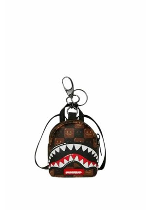 Sprayground, PORTACHIAVI SHARKS IN PARIS WTF BUBBLE BROWN CHECK KAYCHAIN UNISEX - Llavero - multicolor