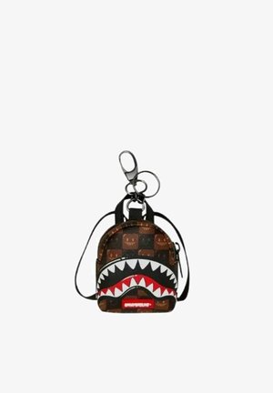 Sprayground, PORTACHIAVI SHARKS IN PARIS WTF BUBBLE BROWN CHECK KAYCHAIN UNISEX - Llavero - multicolor