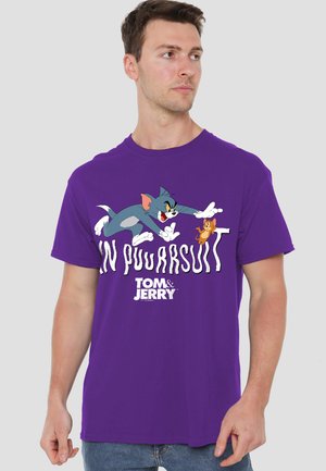 Cotton Soul, TOM AND JERRY MOVIE IN PURSUIT - Print T-shirt - purple