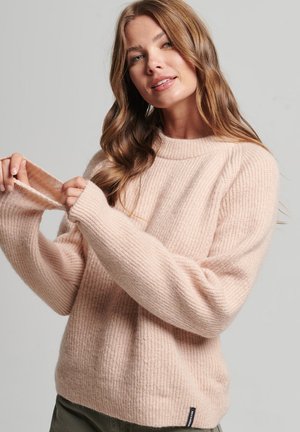 ESSENTIAL RIB CREW - Jumper - dusty pink marl