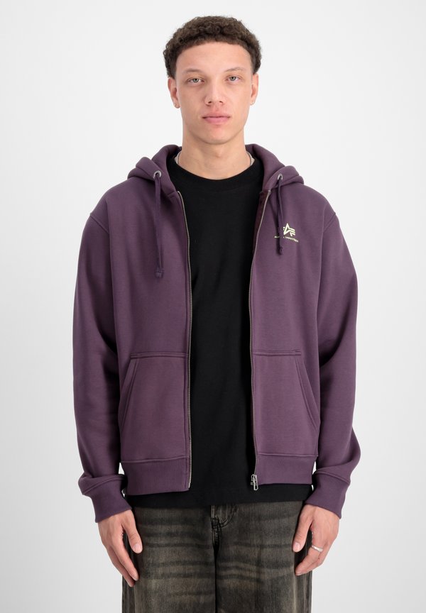 BASIC SMALL LOGO - Sweatjacke - plum