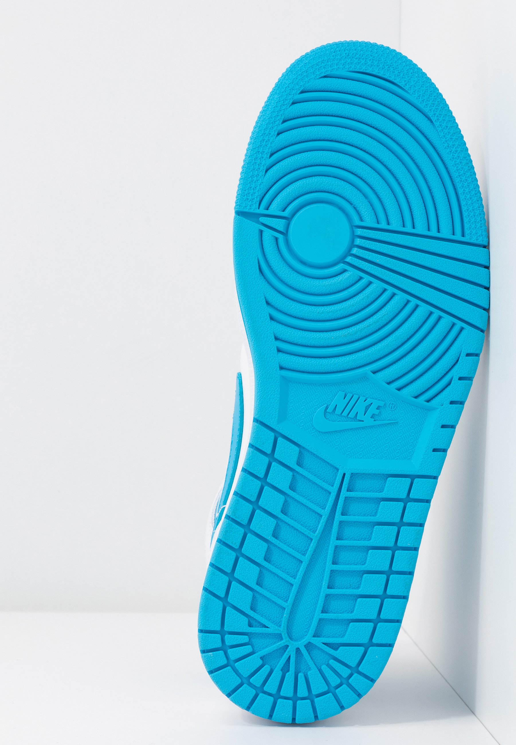 Jordan AIR 1 MID - Sneakers hoog - white/dark powder blue/wit - Zalando.nl