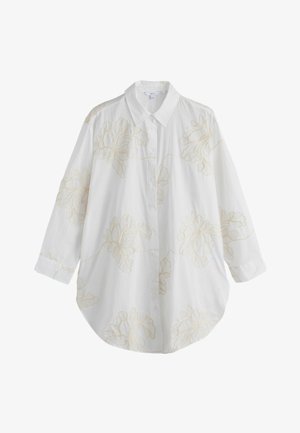Next, REGULAR FIT - FORAL EMBROIDERED BEACH SHIRT . - Camicia - ecru