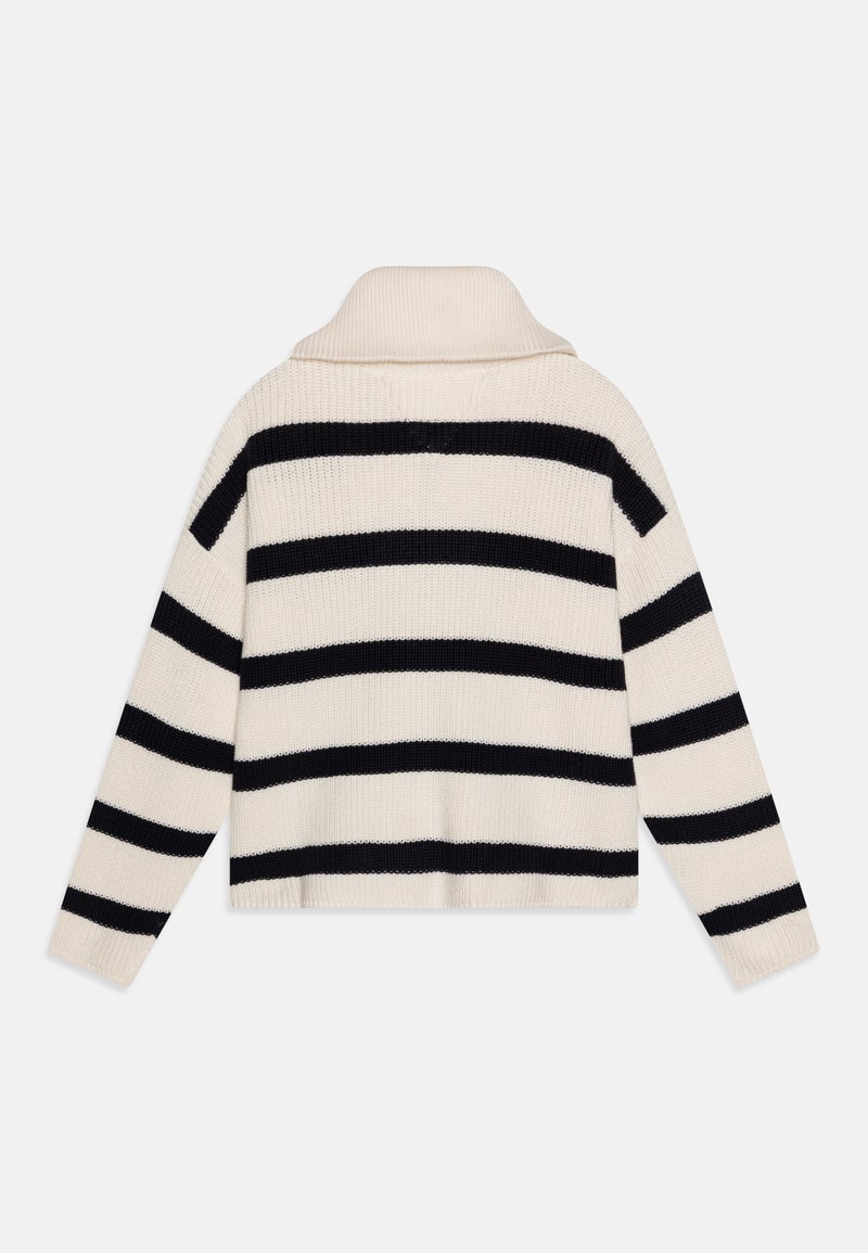 Tommy Hilfiger STRIPE HALF ZIP Strickpullover blue/blau Zalando