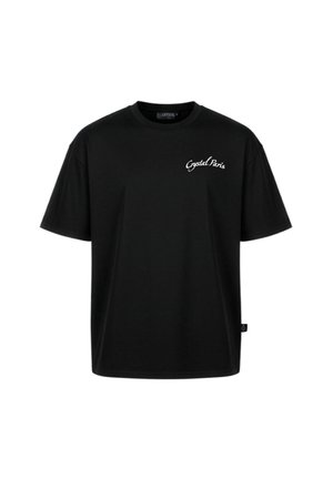 CRYSTAL PARIS, CRYSTAL PARIS OVERSIZED T-SHIRT PEACE - T-shirt con stampa - black