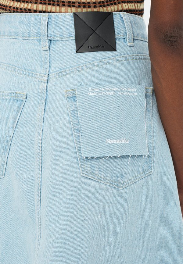 CINTIA - Denim skirt - eco bleach3