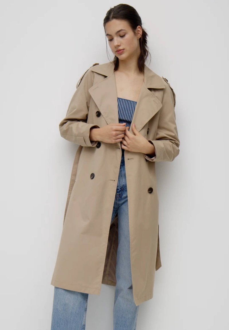 PULL&BEAR BASIC Prochowiec beige/beżowy Zalando.pl