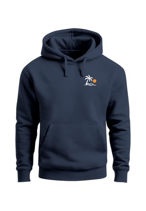 Neverless, HOODIE HERREN PRINT - LOGO DESIGN PALME - AUFDRUCK - Hoodie - navy