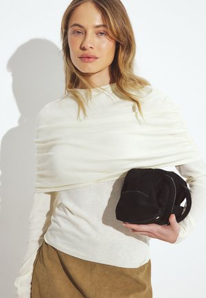 Langærmet T-shirt - beige