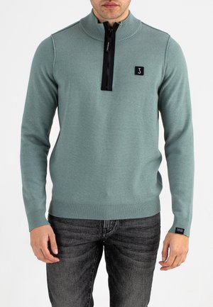CLIFDEN HALF ZIP - Strickpullover - ice green