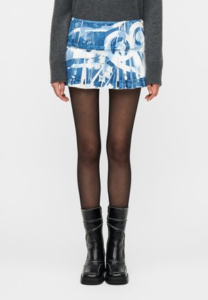 TYE DYE SKIRT - Fustă denim - acid indigo