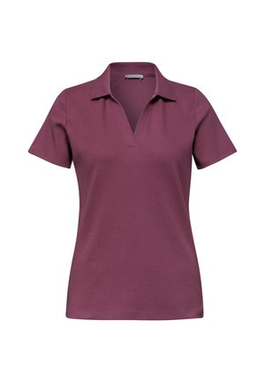 Street One, KURZARM POLOSHIRT MIT SPLIT NECK - Poloshirt - dark clouded blush