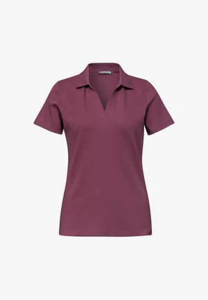 Street One, KURZARM POLOSHIRT MIT SPLIT NECK - Poloshirt - dark clouded blush