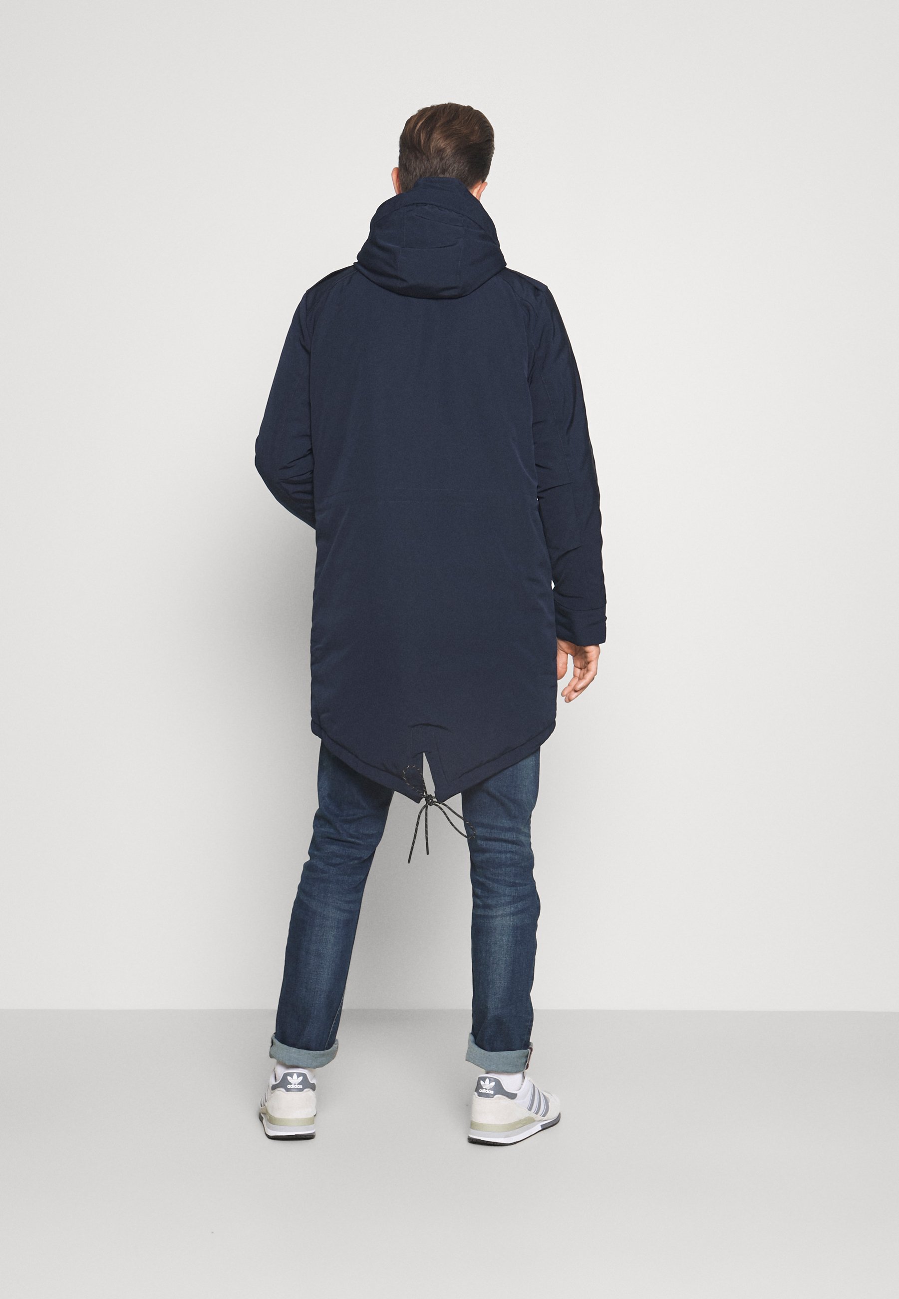 navy fishtail parka