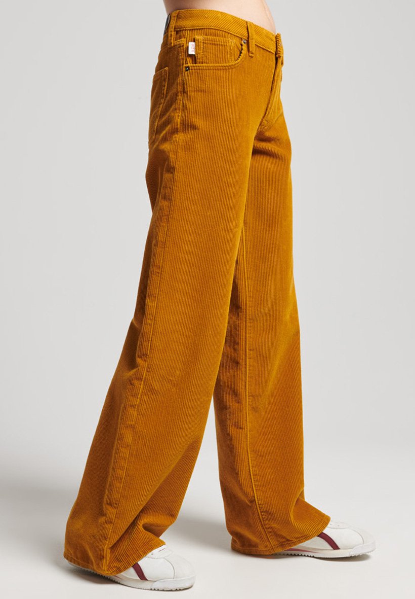 Superdry VINTAGE BAGGY CORD - Pantaloni - turmeric tan/giallo - Zalando.it