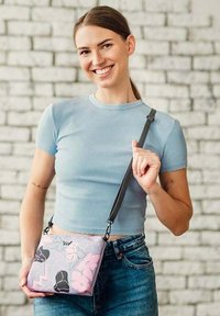 VUCH NURIA FLOWERS LINE - Taška s příčným popruhem - grey