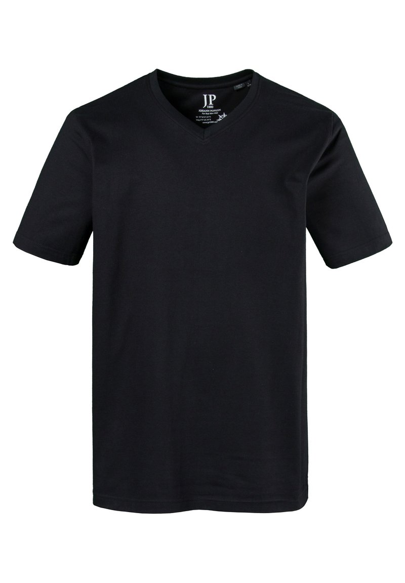 JP1880 GROSSE GRÖSSEN REINE V-AUSSCHNITT - T-shirt basic - black