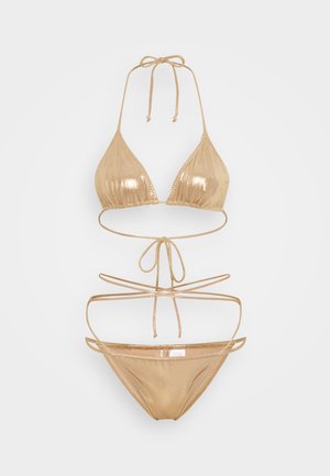 Norma Kamali CRISS CROSS - Bikini - gold-coloured