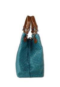 DrachenLeder MUSTER - Sac à main - türkis braun