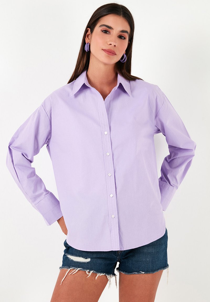 LELA LOOSE FIT - Button-down blouse - lilac