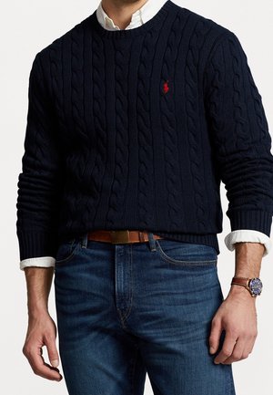 Stickad tröja - dark blue