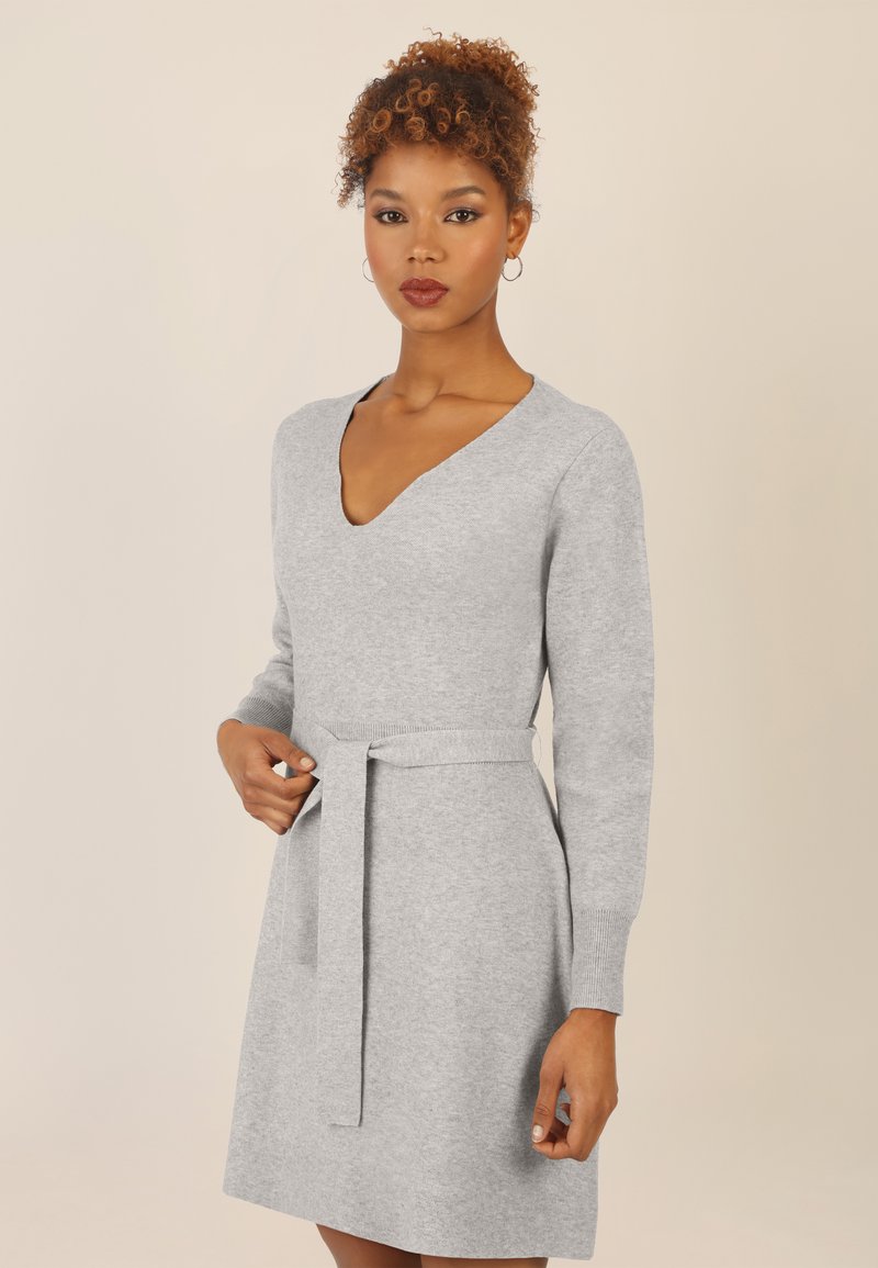 Apart Strickkleid - graumeliert