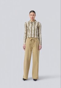 Modström PORSIAMD PRINT LS POLO - Tops ar garām piedurknēm - light shadow