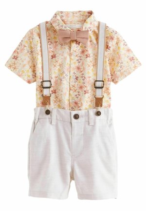 SET  - REGULAR FIT - Latzhose - pink cream floral