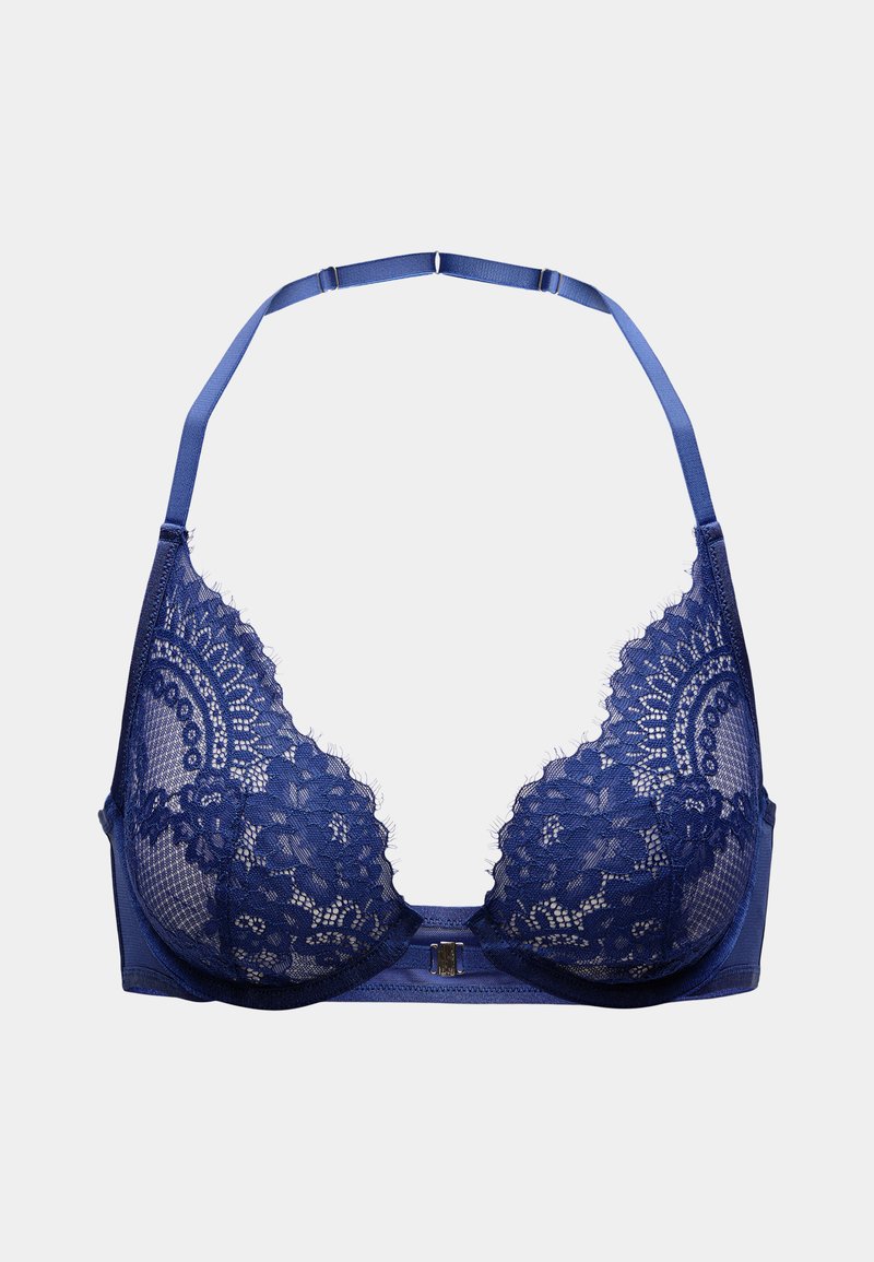 Hunkemöller MABEL UP - Triangle bra - blue/dark blue - Zalando.co.uk